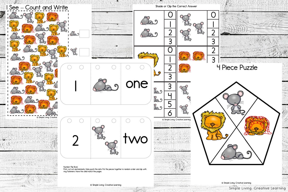 the lion and the mouse printable story