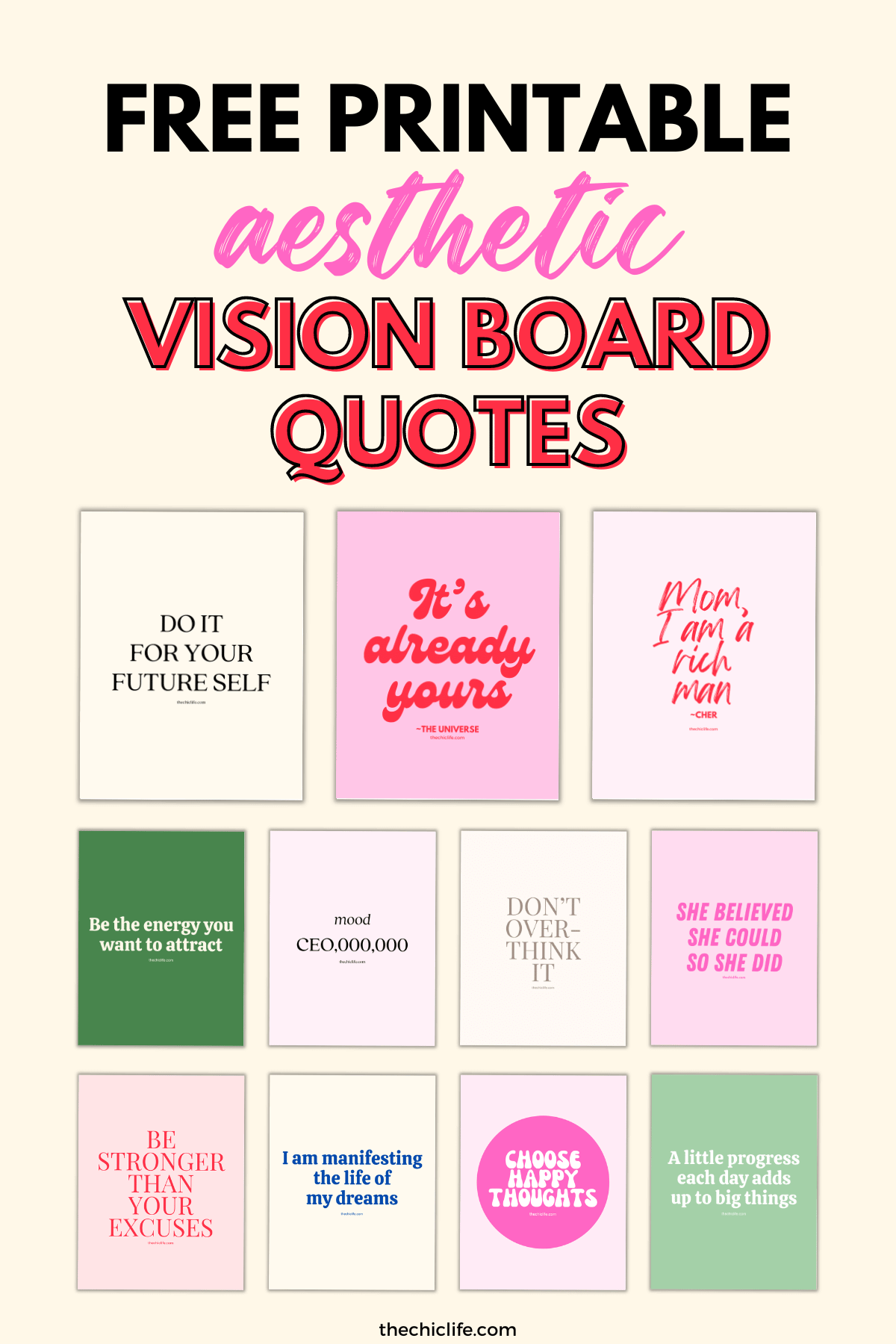 Aesthetic Vision Board Quotes 2025 Free Printable Of Beautiful Aesthetic Vision Board Quotes 2025 Free Printable Of Beautiful