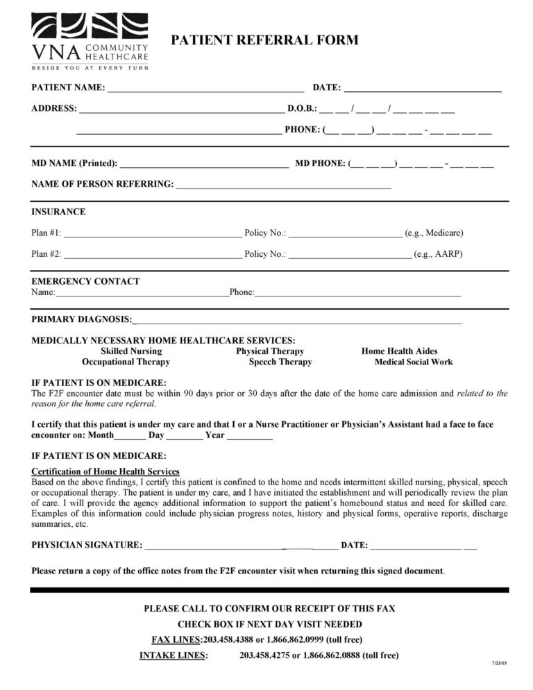 Aetna Referral Form For Specialist