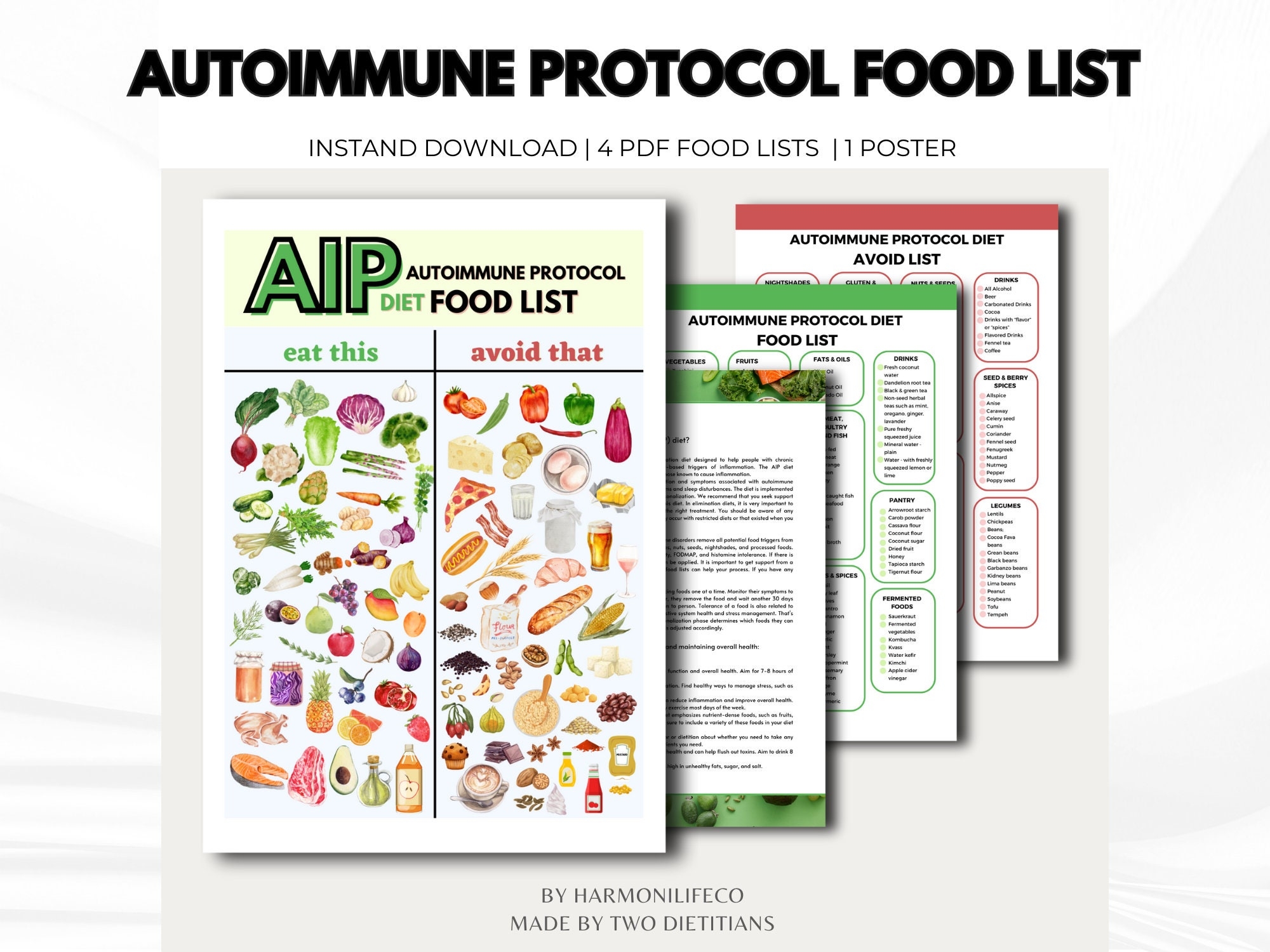 AIP Food List Autoimmune Protocol Diet Guide Autoimmune Disease 