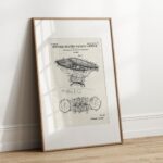 Airship 1908 free Shipping Large Unframed 8 5x11 Patent Print Etsy Canada