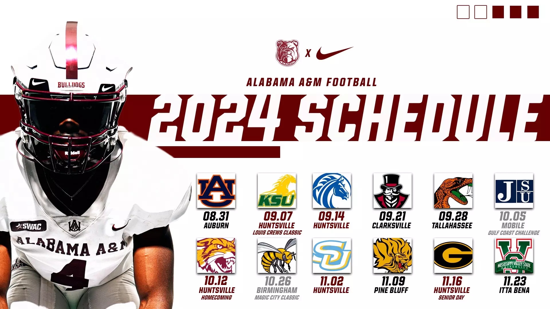 Alabama Au0026M Reveals 2024 Football Schedule Alabama Au0026M Athletics