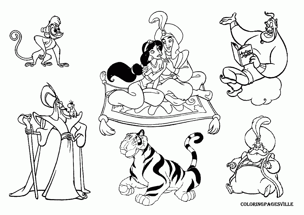 Aladdin Coloring Pages