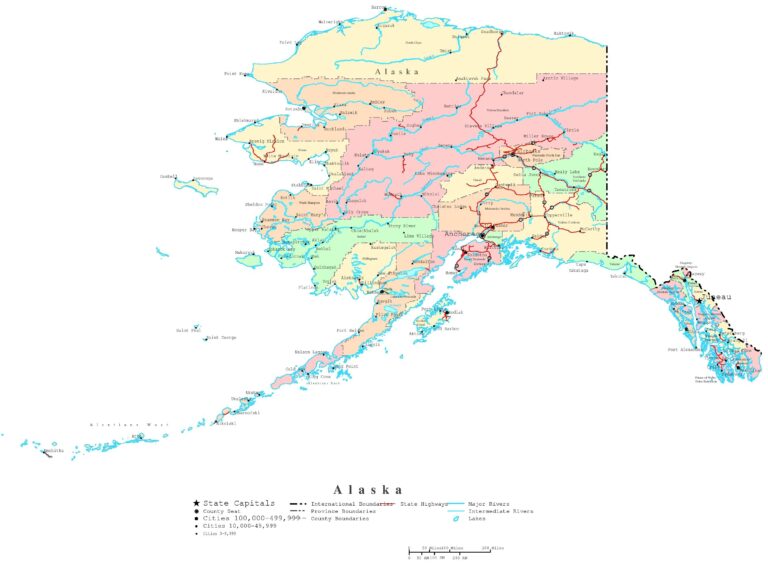 Alaska Printable Map