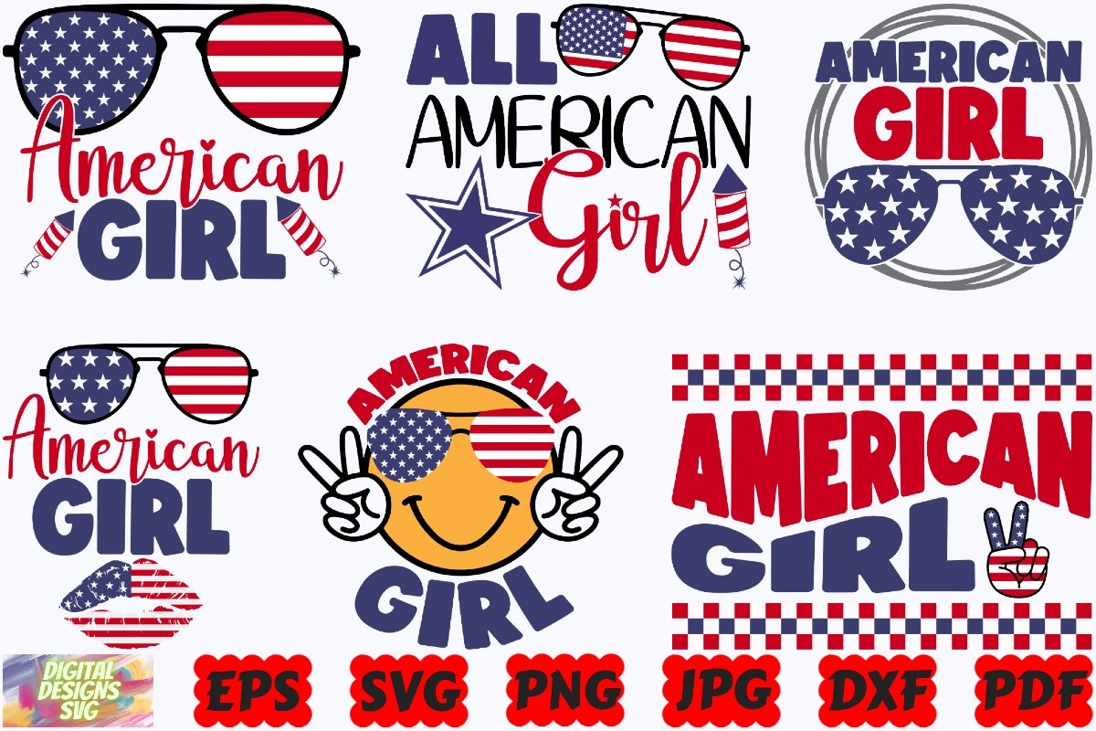 All American Girl SVG American Girl SVG Girl SVG USA