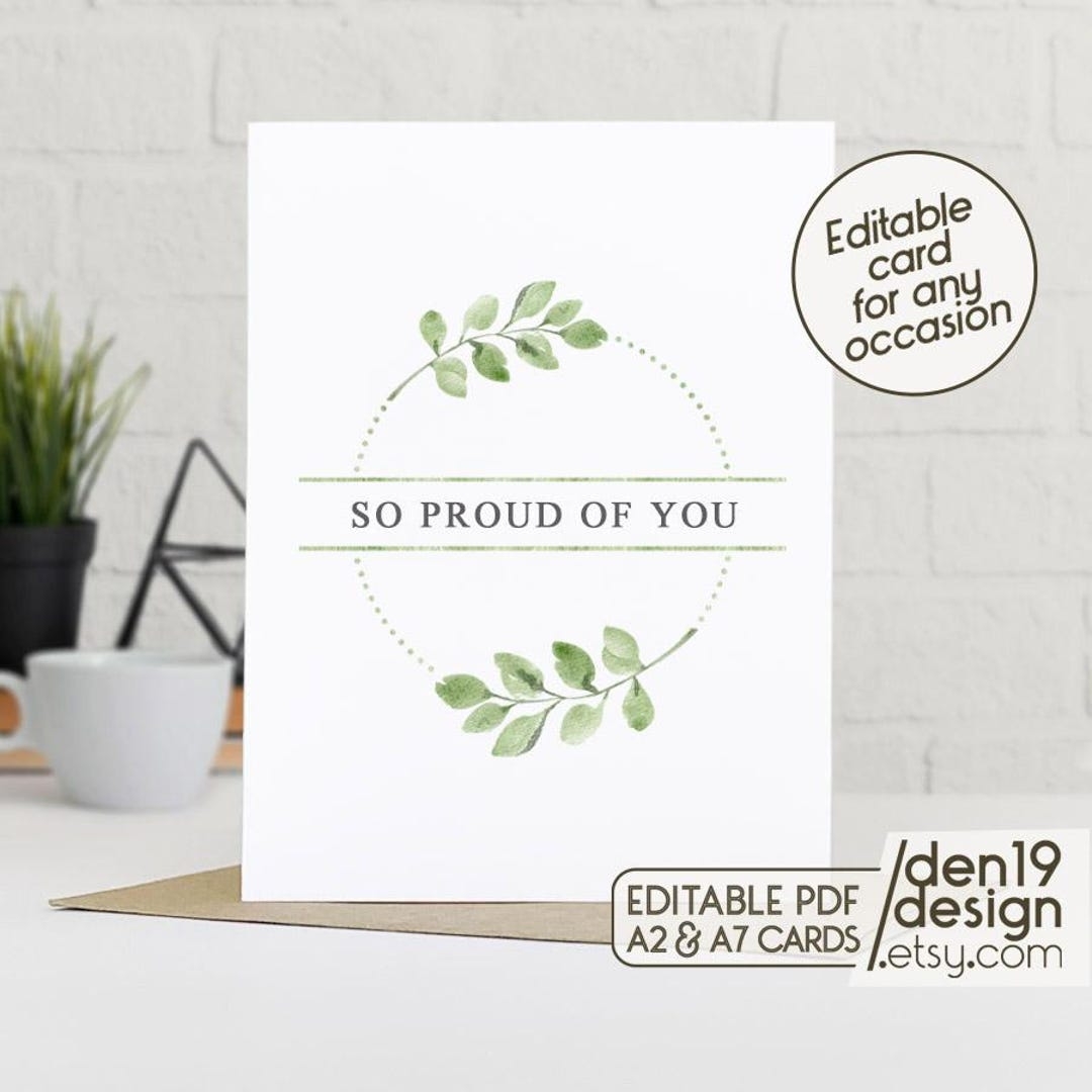 All Occasion Editable U0026 Printable Card Instant Download PDF 