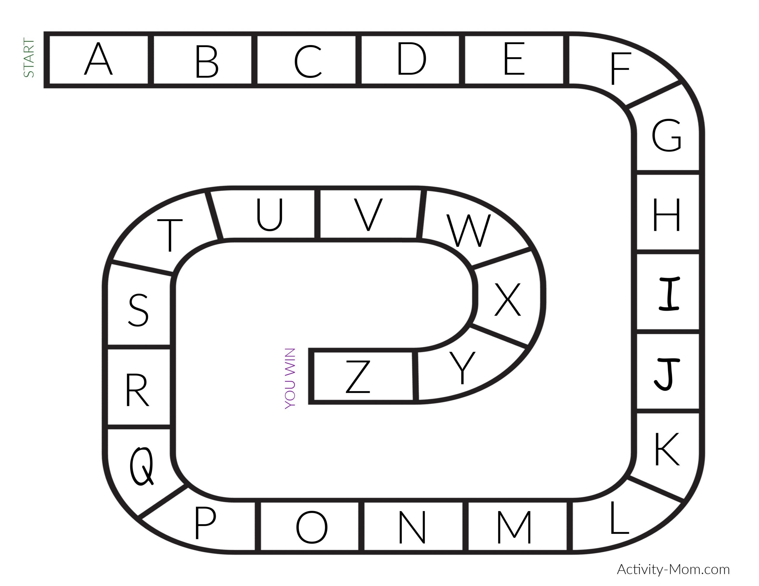 alphabet games for kindergarten printable