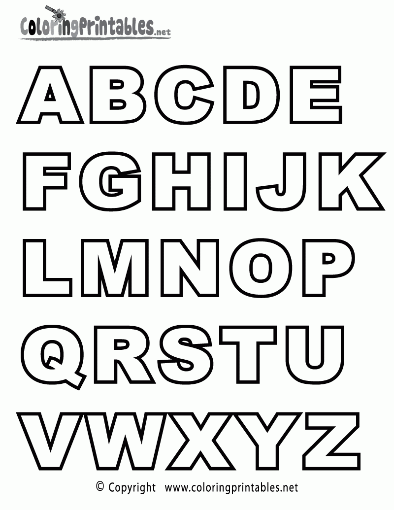 Alphabet Capital Letters Coloring Page A Free English Coloring Worksheets Library