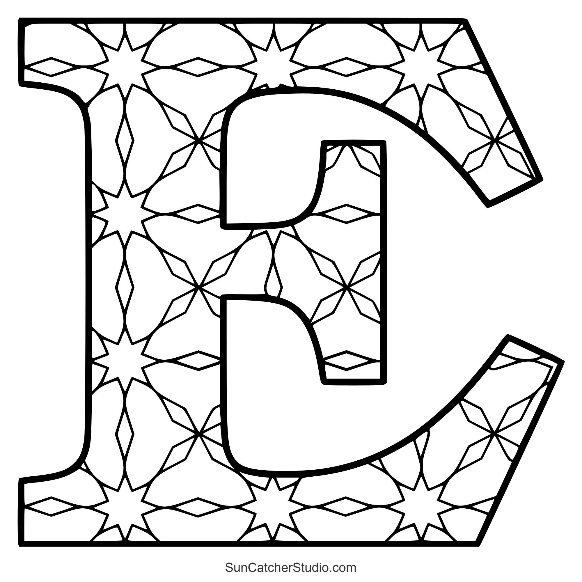 Alphabet Coloring Pages Printable Number And Letter Stencils Free Printables Monograms Design Tools Patterns U0026 DIY Projects