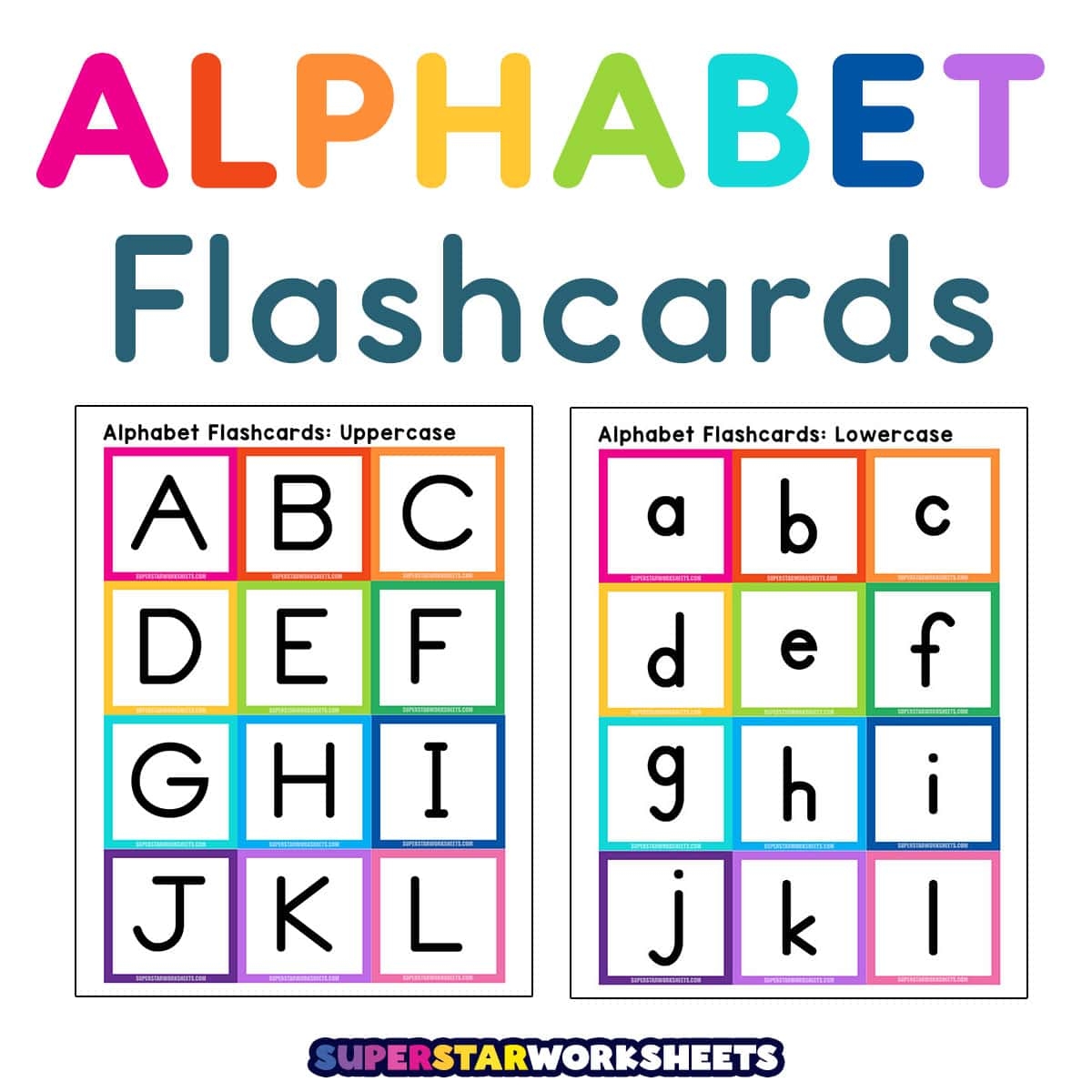 Alphabet Flashcards Superstar Worksheets