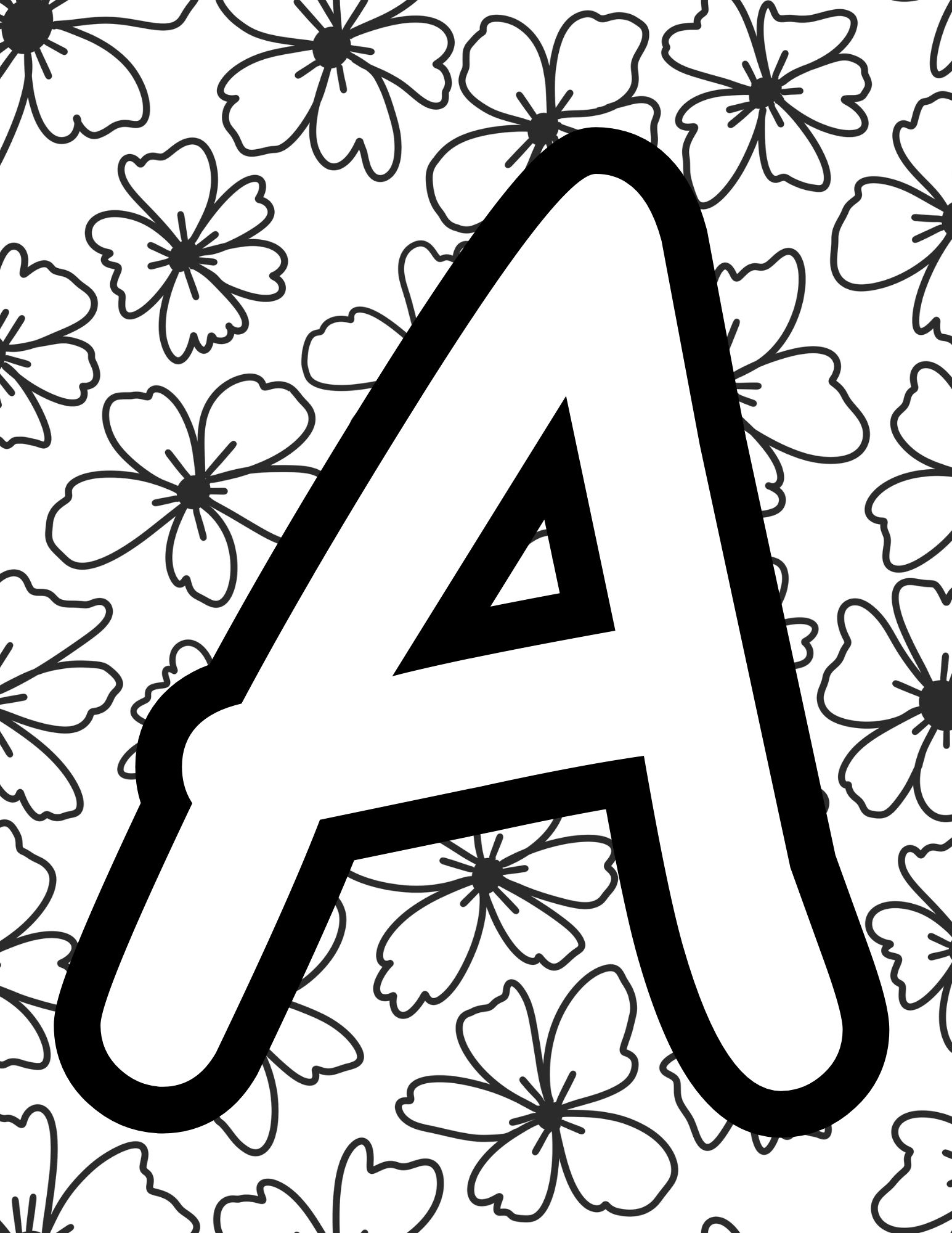 free printable coloring pages alphabet