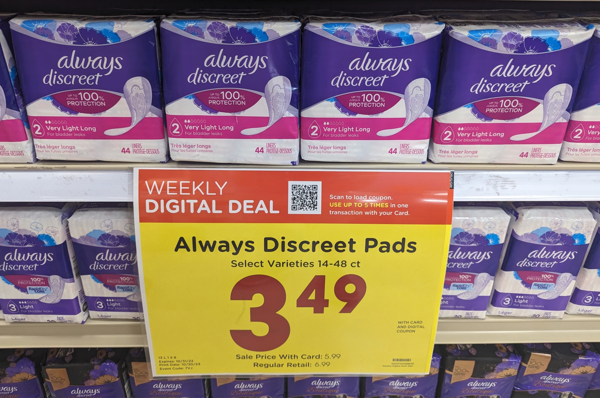 Always Discreet Pads U0026 Liners As Low As FREE At Kroger IHeartKroger