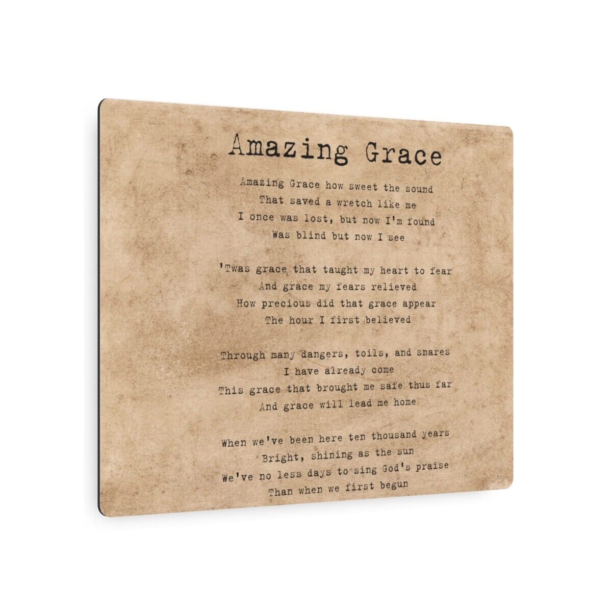 Amazing Grace Lyrics Metal Art Sign EBay