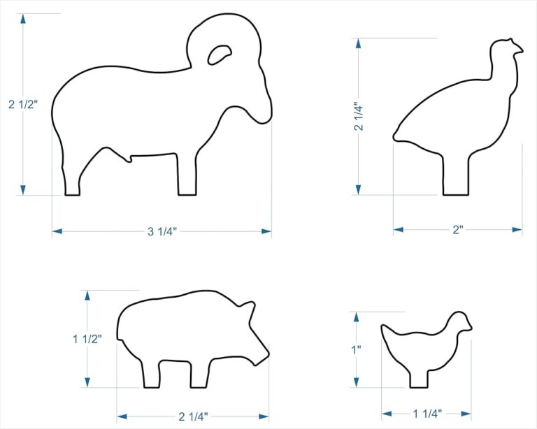 Amazon 1 10 Scale NRA IHMSA Metallic Silhouette Targets 20pc Air Rifle Pistol Knock Overs Sports U0026 Outdoors