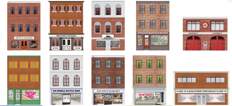 Amazon 1 43 O Scale Main Street Building Fronts Scenery 