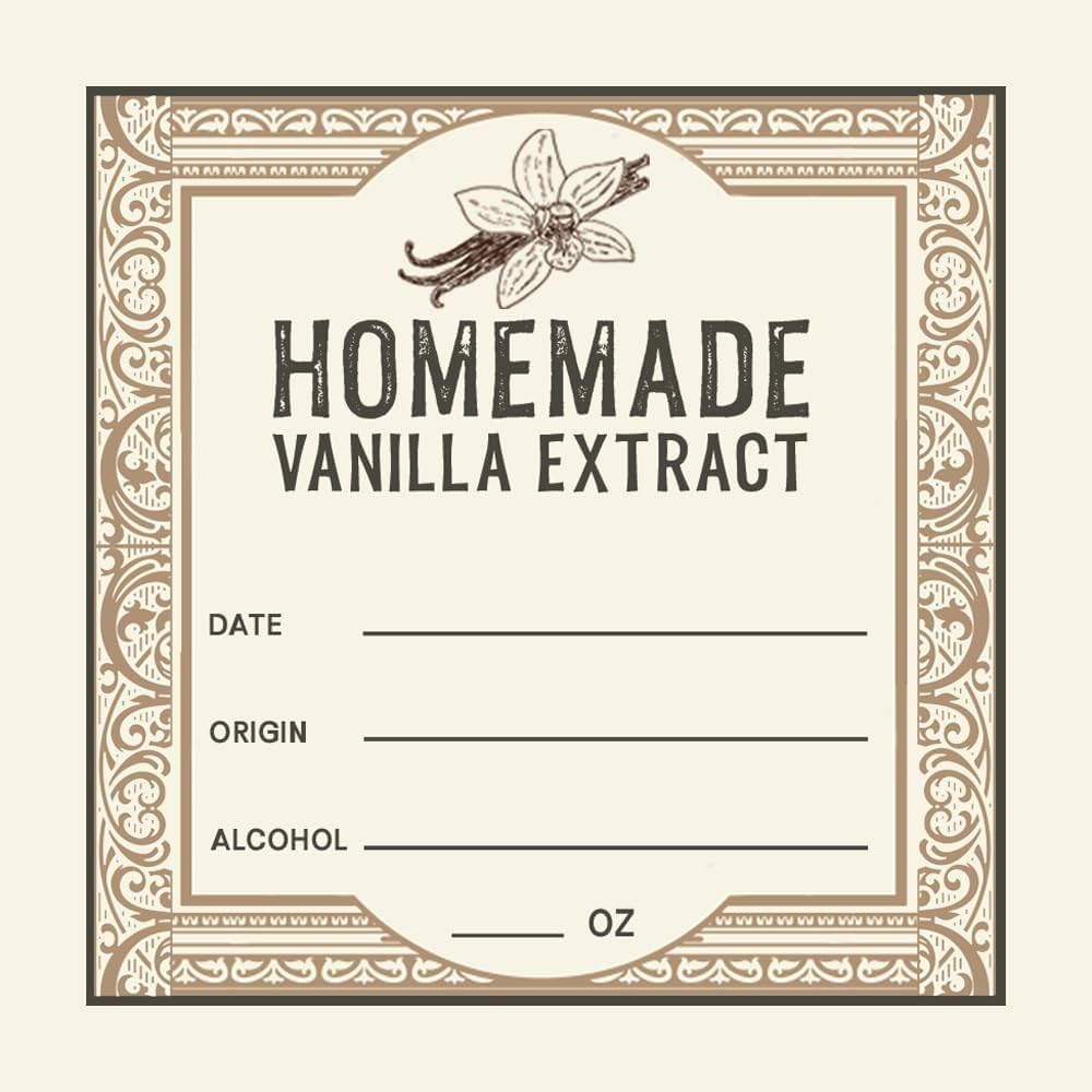 Amazon 12 Vanilla Extract Labels For Homemade Extract 