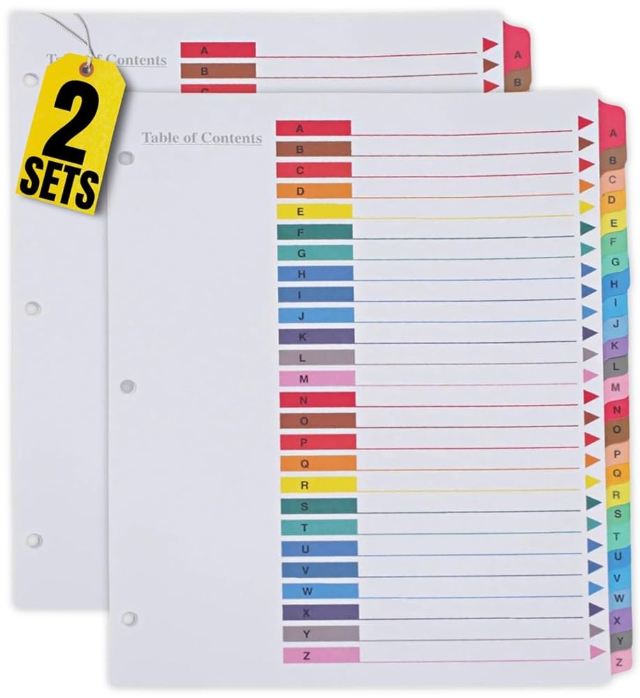 free printable alphabet dividers