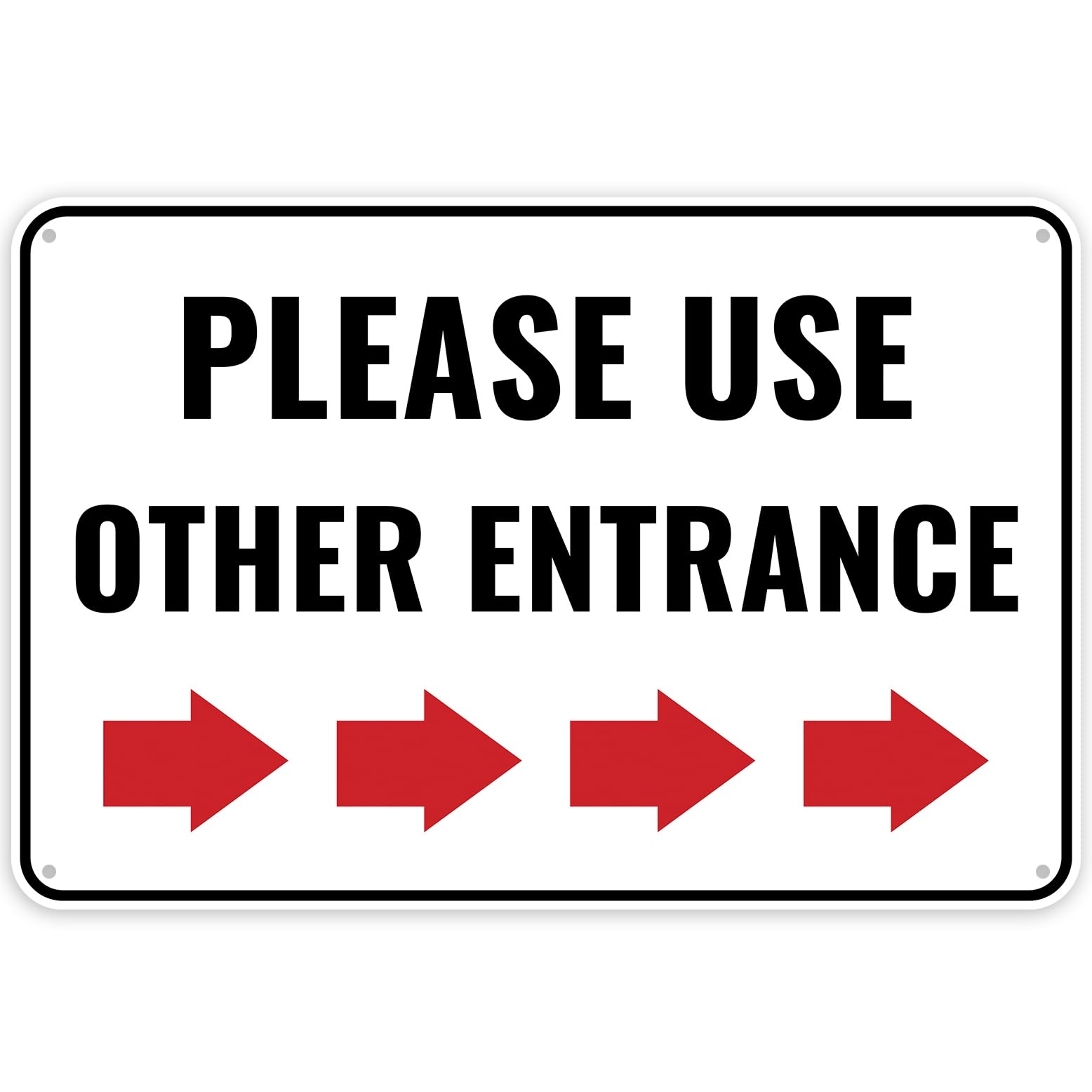 Amazon 1PC Please Use Other Door Sign Right Arrow 12 X 8 Inches Aluminum Please Use Other Entrance For Employees Visitors Deliveries Industrial U0026 Scientific