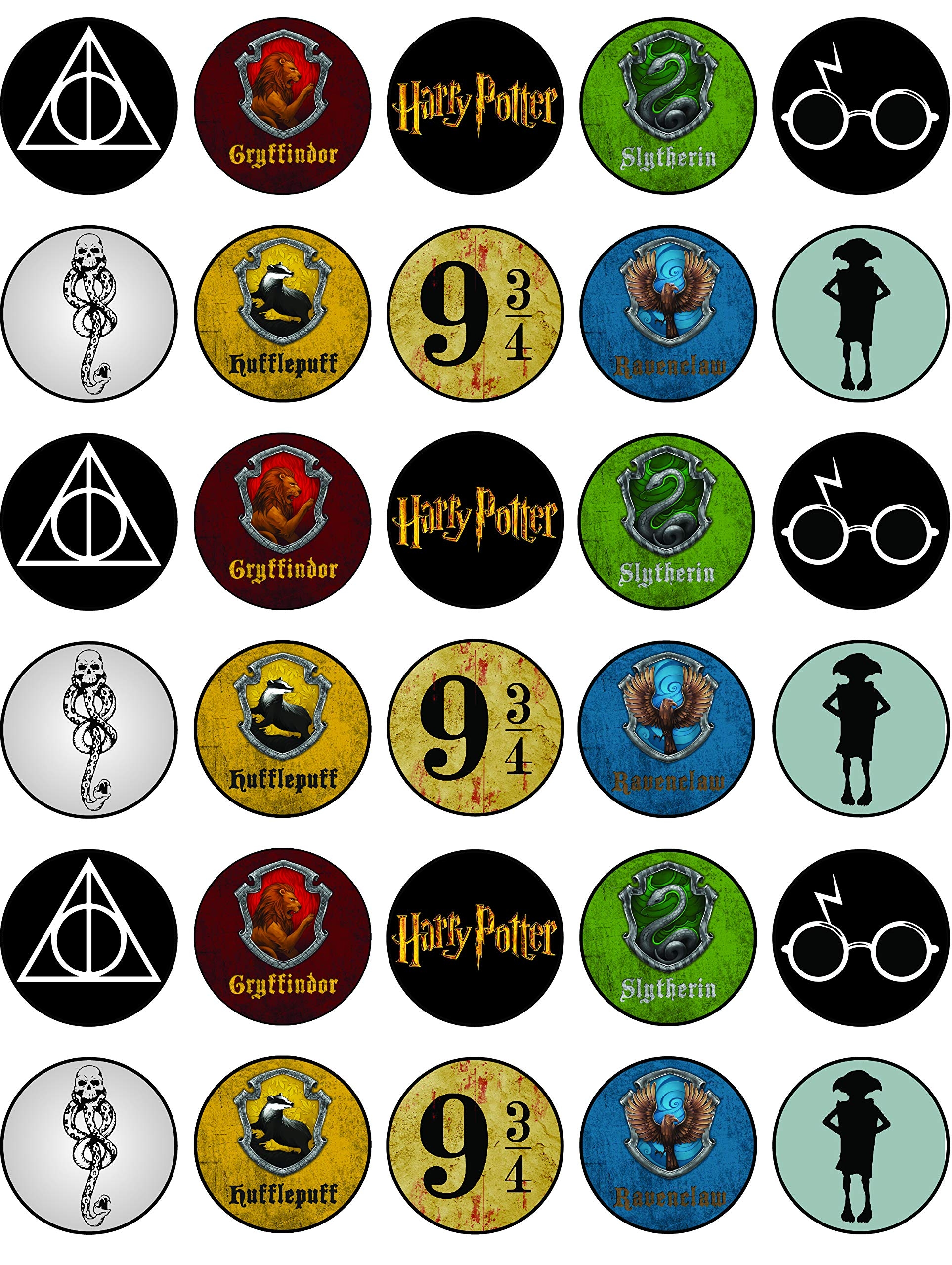 Amazon 30 X Edible Cupcake Toppers Wizarding World Inspired 