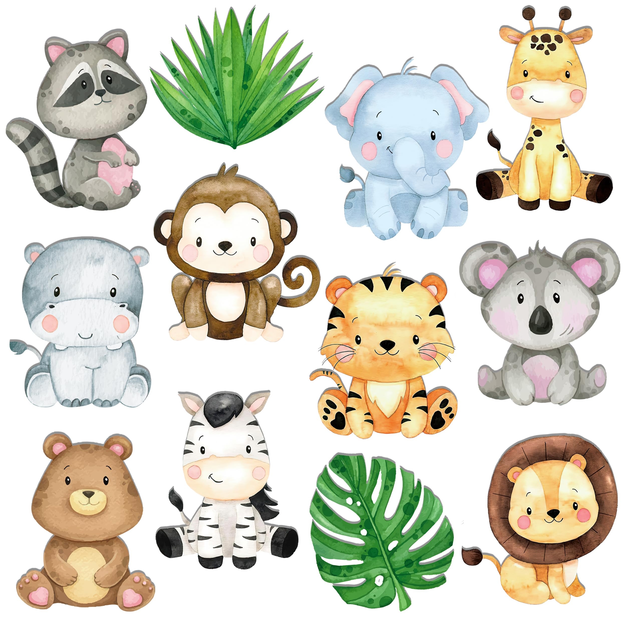Amazon 36 Pieces Safari Animals Cutouts Jungle Party Cut Outs Safari Birthday Party Decorations Animals Cardboard Cutouts For Animal Theme Classroom Baby Shower Supplies Office Products