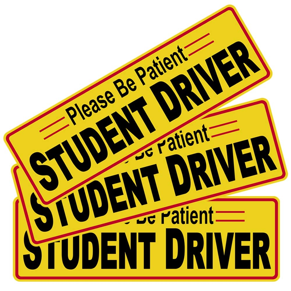 printable student driver sign