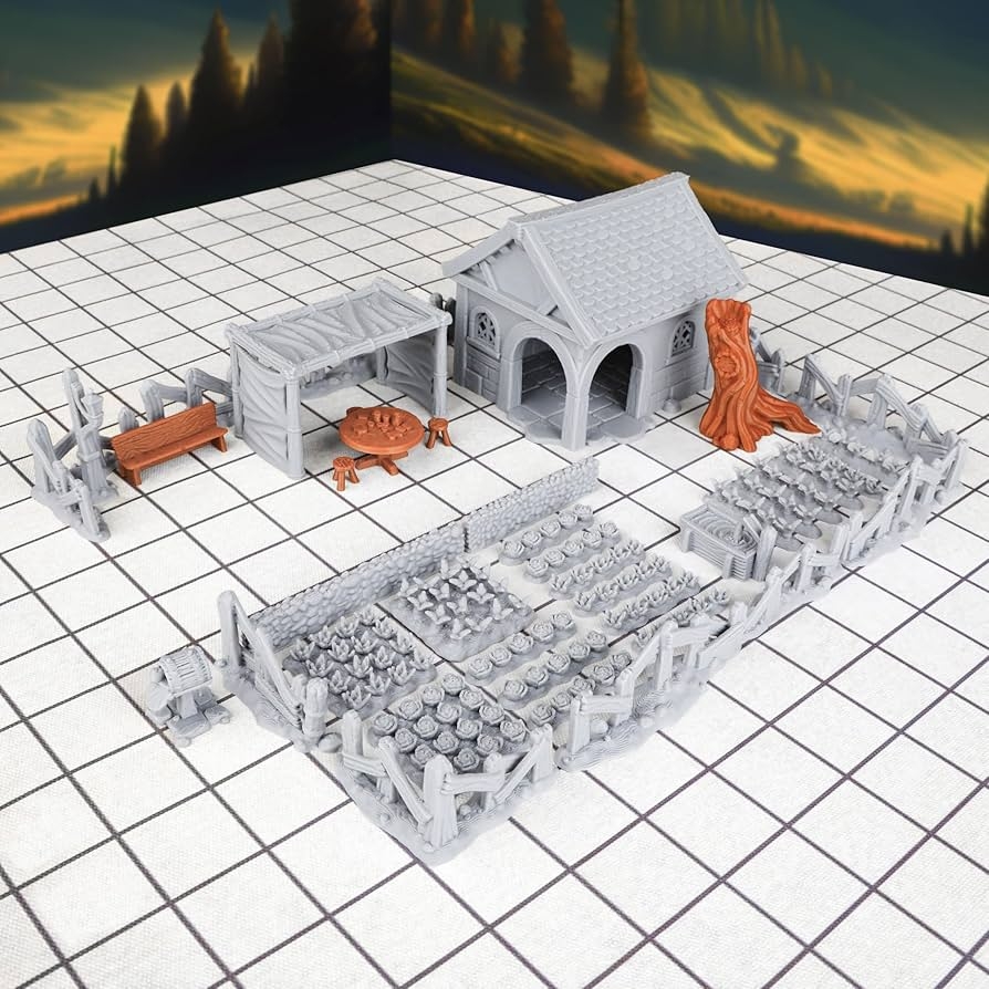 Amazon 47pcs Village Yard Terrain Set For DND And Tabletop 