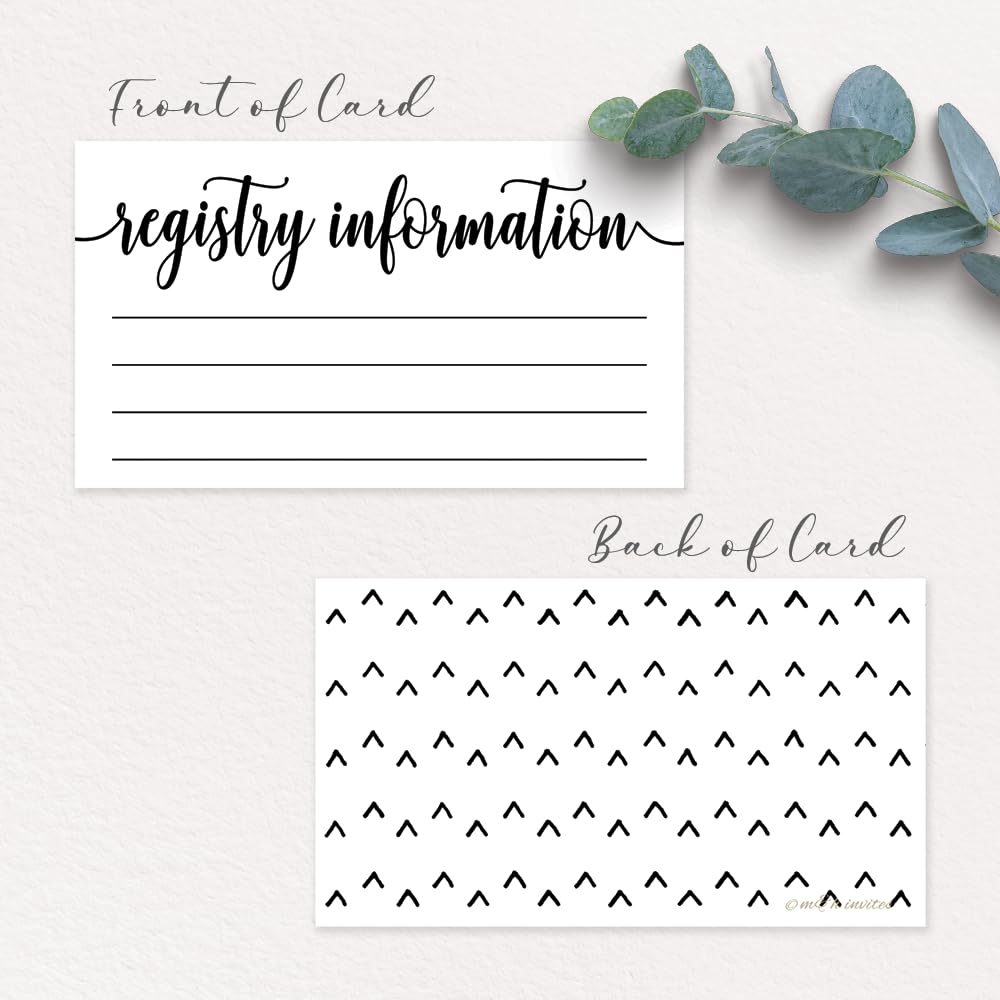 Amazon 50 Registry Cards Baby Shower Or Bridal Shower 
