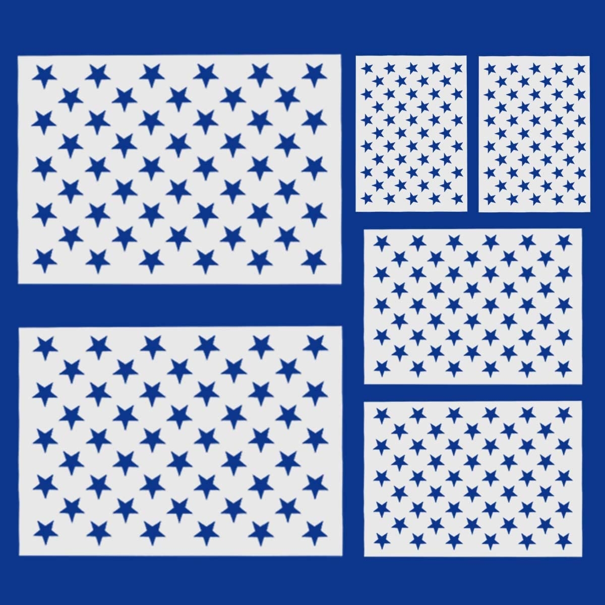 Amazon 6 Pieces 50 Star Stencils For American Flag Plastic 