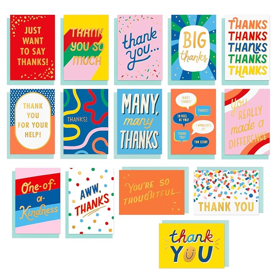 Amazon American Greetings Deluxe Boxed Thank You Card 
