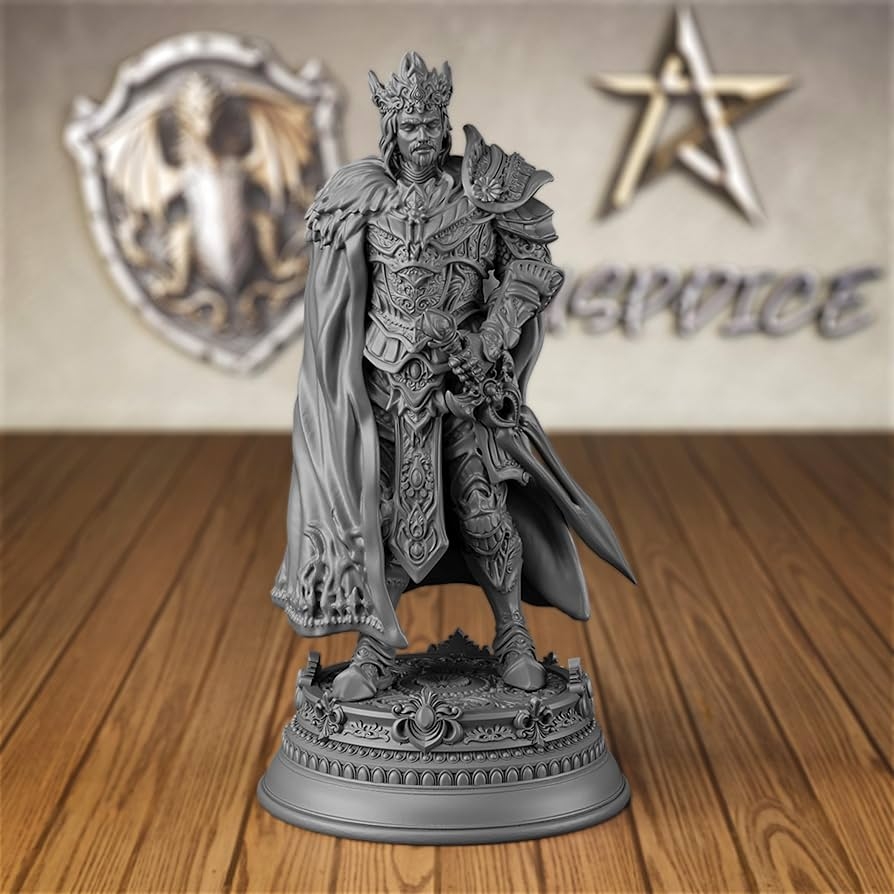 Amazon AUSPDICE 32mm Warrior King Du0026D Miniature Statue For 
