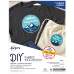 Amazon Avery Printable Heat Transfer Paper For Dark Fabrics 8 5