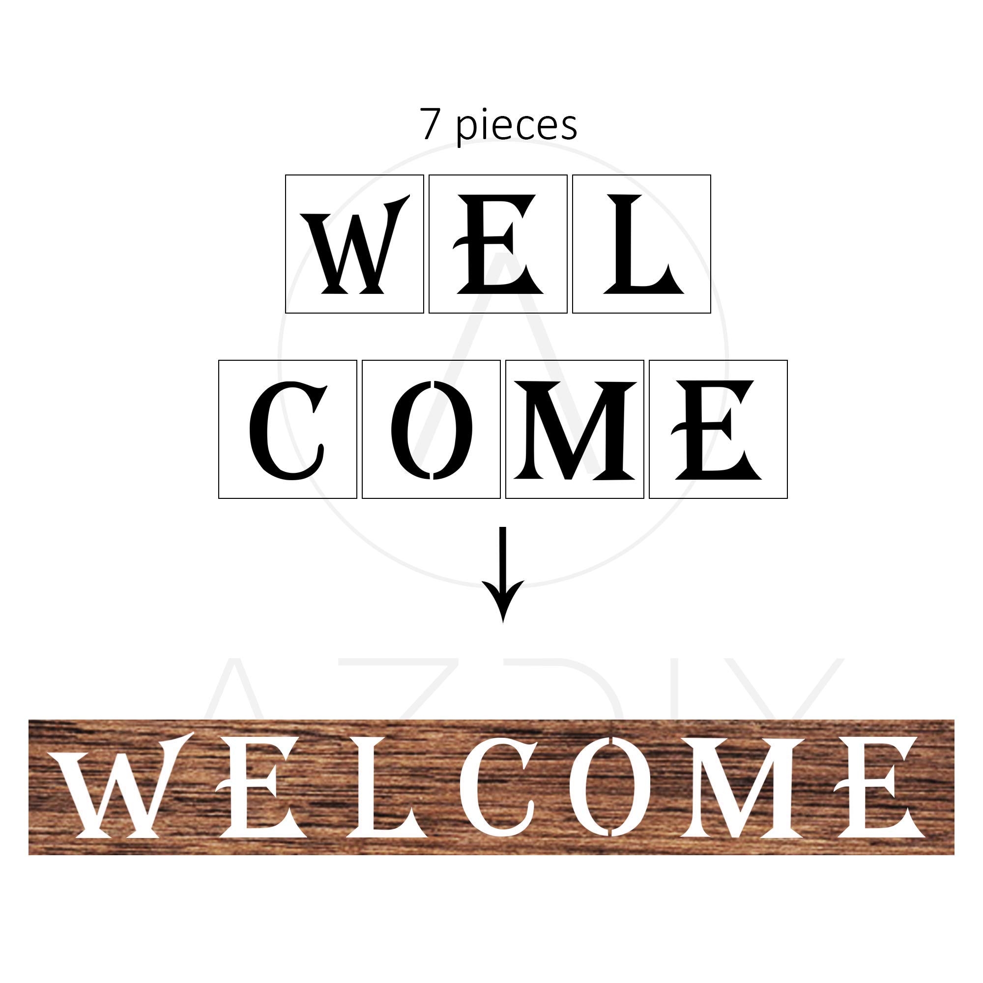 Amazon AZDIY Welcome Stencil Large Letter Stencils For Amazon AZDIY Welcome Stencil Large Letter Stencils For