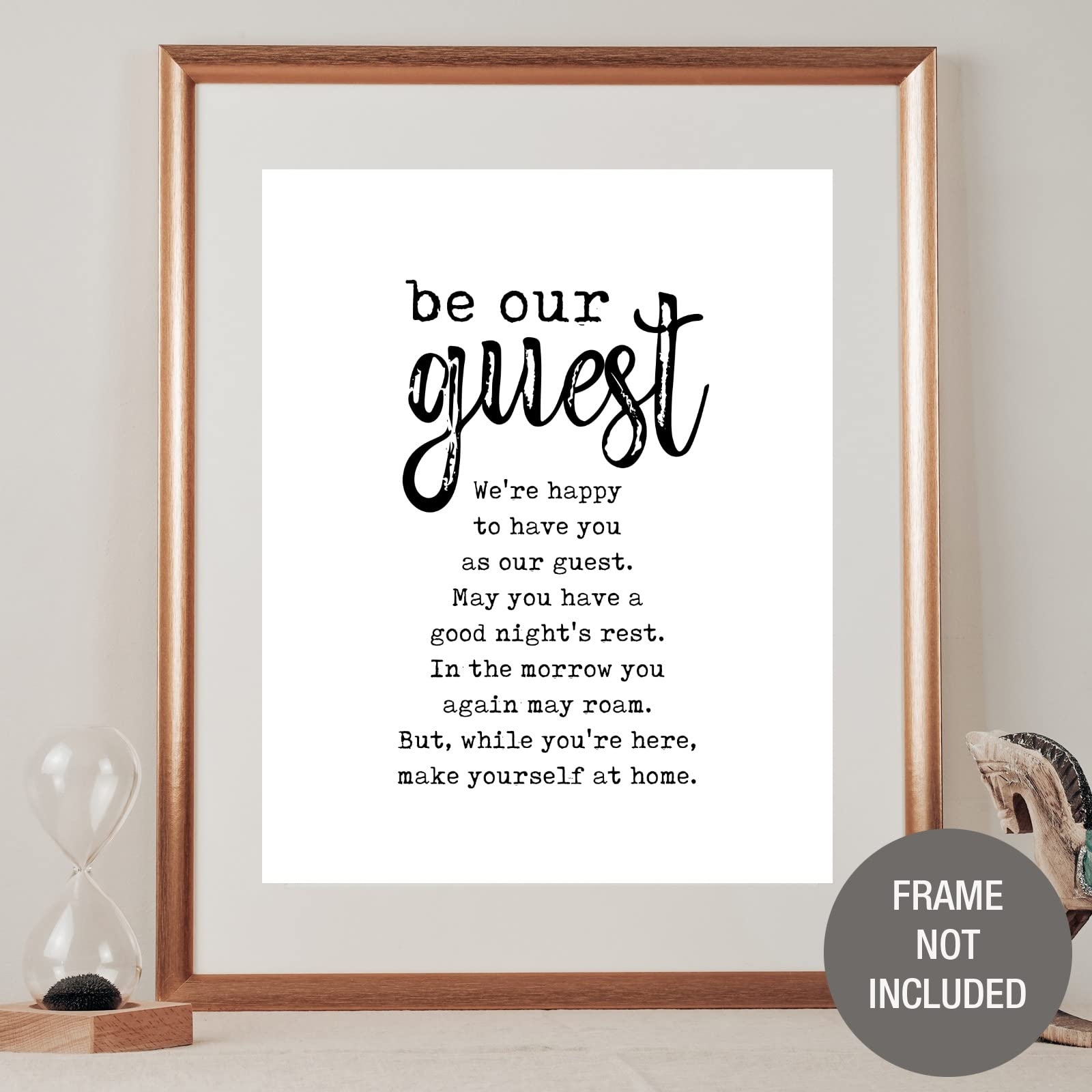 Amazon Be Our Guest Poem Welcome Wall Art Print For Home Decor 8