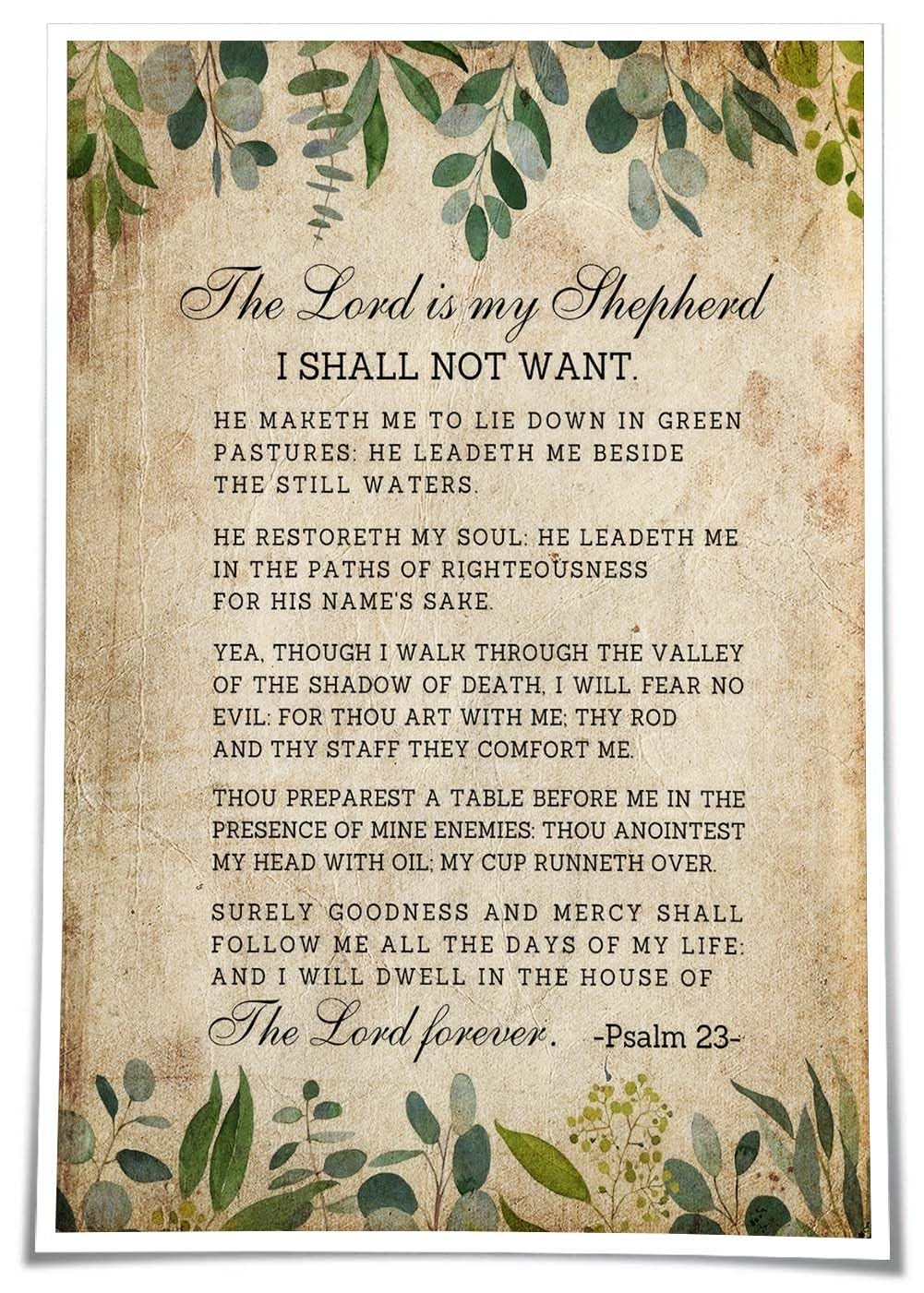 psalm 23 printable poster