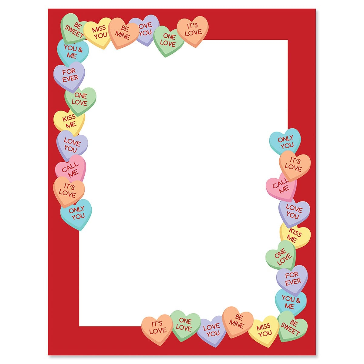 Amazon Candy Hearts Letter Paper Decorative Stationery 