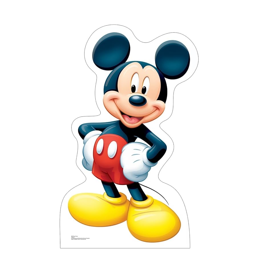 Amazon Cardboard People Mickey Mouse Life Size Cardboard Cutout Standup Home U0026 Kitchen
