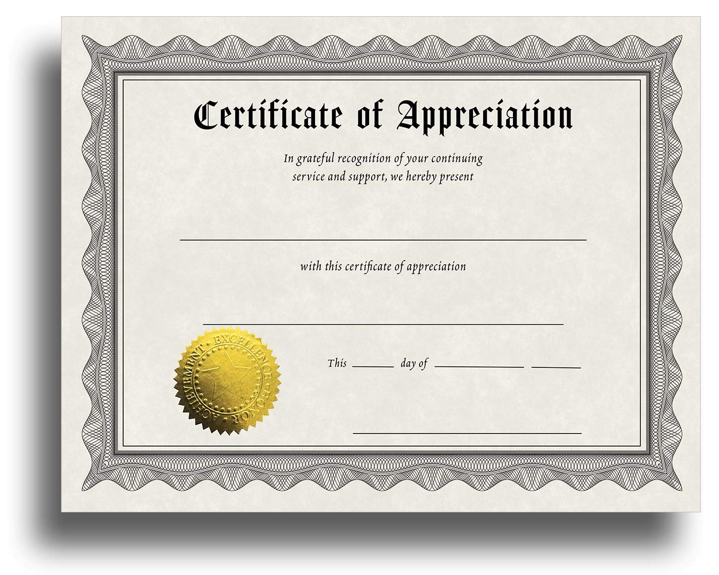 printable certificate of recognition