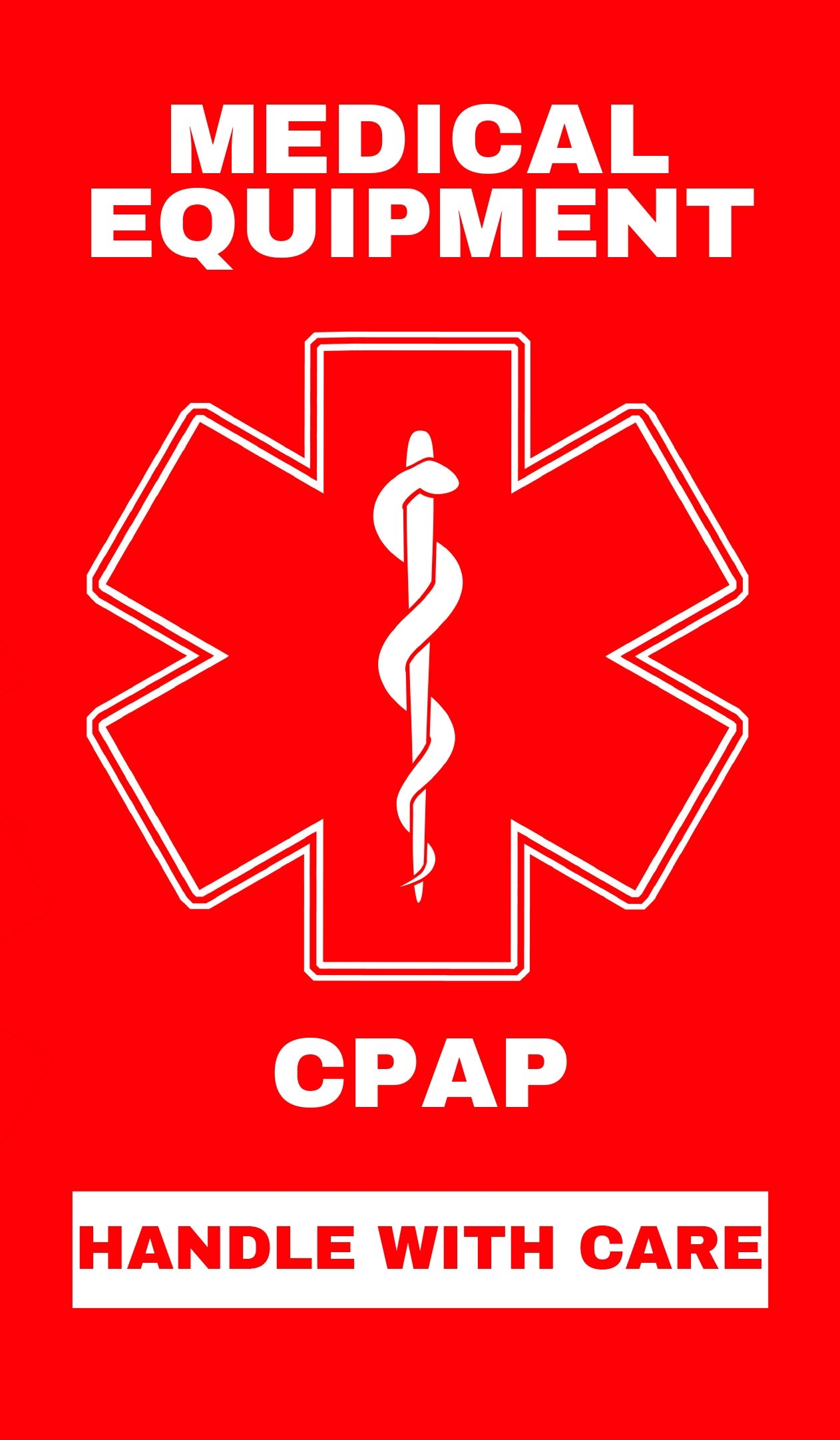 Amazon CPAP Medical Alert Equipment Luggage Tag Handle With Care DOT And ACAA Regulations LUG CPAP 192 Quantity 2 Health U0026 Household