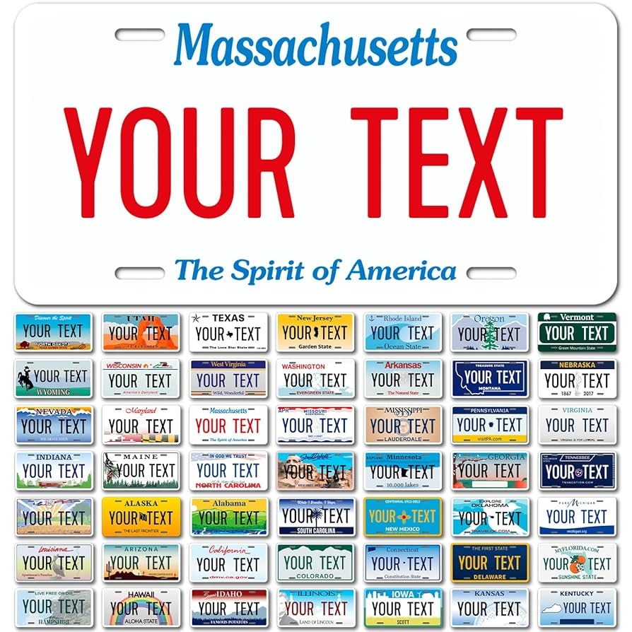 Amazon Custom Massachusetts Mini License Plate Personalized 50 States Fake License For Father s Day For Front Of Car Sign 6x12 Inches Rust Free 040 Aluminum Fade Resistant Made In USA By Sigo Amazon Custom Massachusetts Mini License Plate Personalized 50 States Fake License For Father s Day For Front Of Car Sign 6x12 Inches Rust Free 040 Aluminum Fade Resistant Made In USA By Sigo