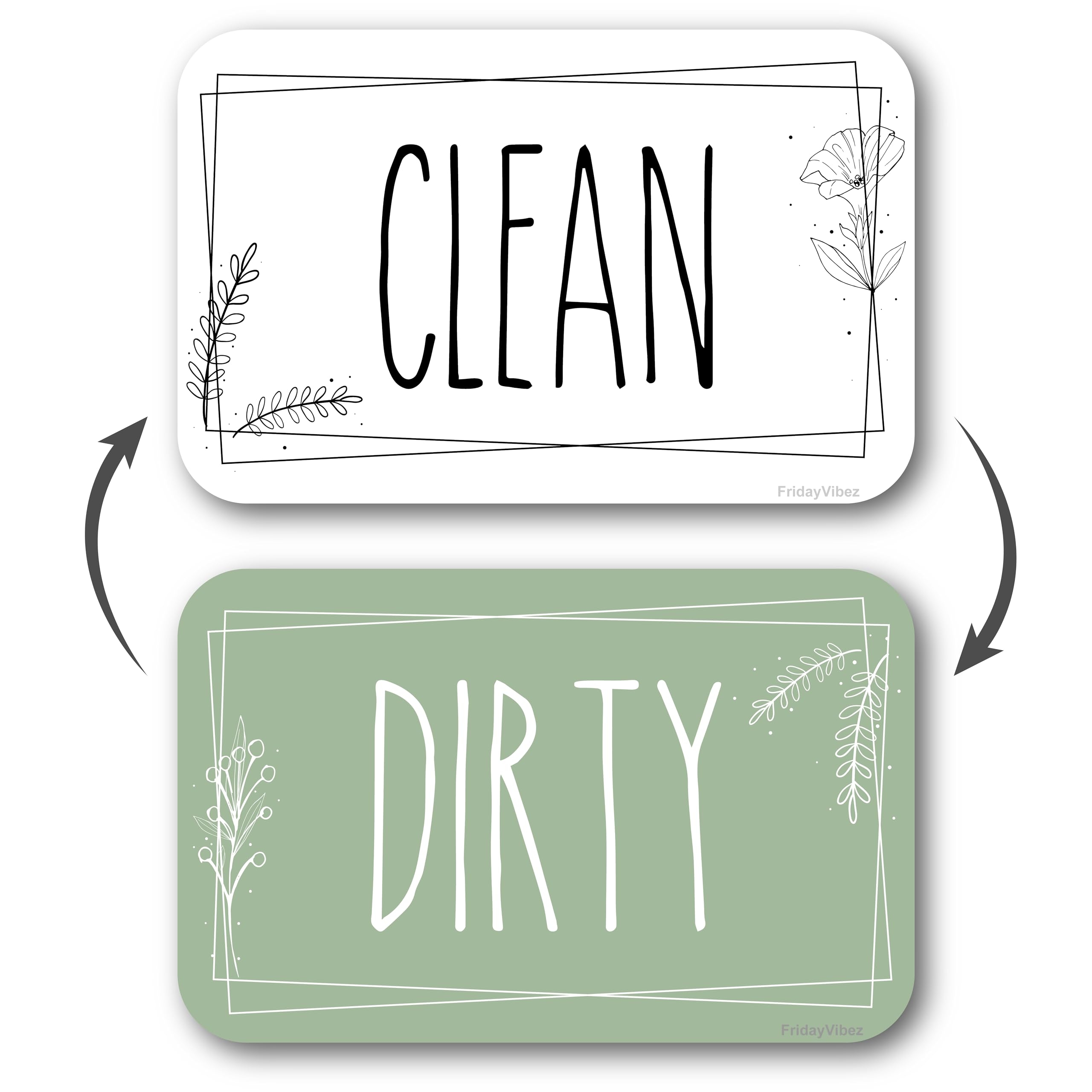 Amazon Double Sided Dishwasher Magnet Clean Dirty Sign Magnetic Signs That Say Clean Dirty Optional Metal Adhesive For Non Metal Stainless Steel Dish Washers Green U0026 White