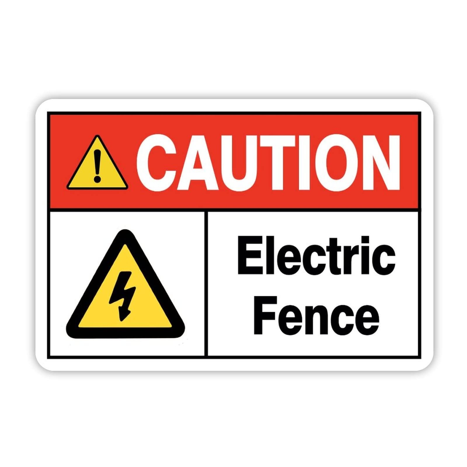 Amazon ENEDNATE Caution Electric Fence Aluminum Safety Sign 