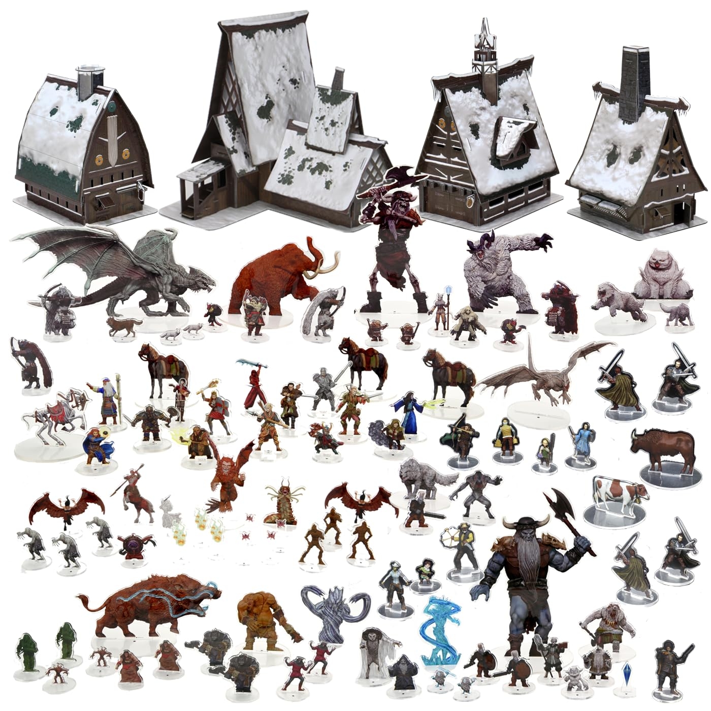 Amazon Epic Dungeons U0026 Dragons Gift Set 2D Miniatures U0026 Papercraft Terrain Bundle 2D Idols Of The Realms Minis Papercraft Sets Iconic Characters From Du0026D Books For Immersive