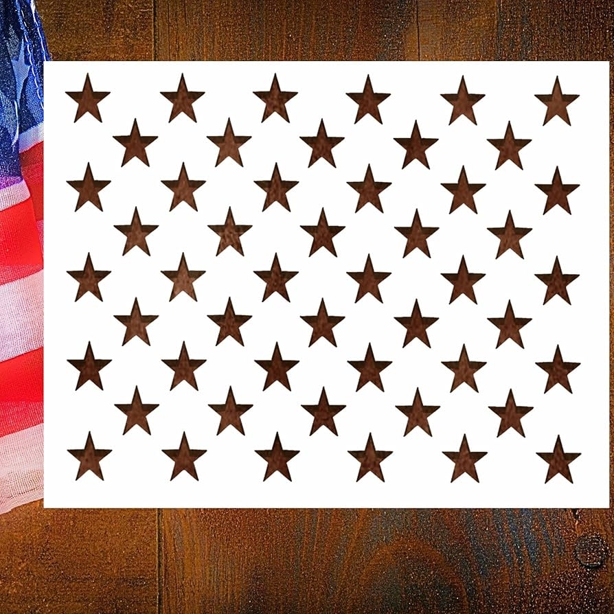 Amazon Extra Large Star Stencil 17x12 Inches 50 Stars American Flag Stencils For Painting On Wood Airbrush DIY Drawing Spray Paint Stencil U0026 Crafts Reusable USA Patriotic Wall