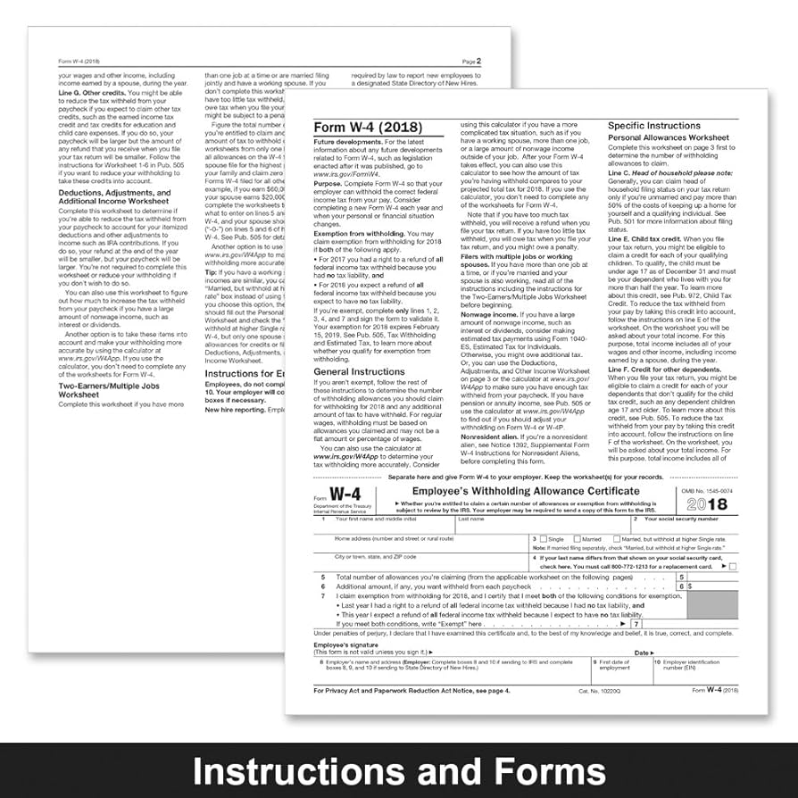 printable 2018 w 4 form