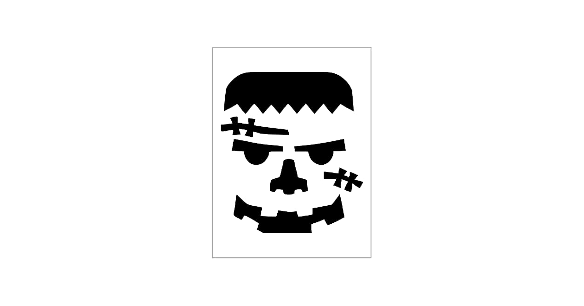 Amazon Frankenstein Face Stencil Halloween Pumpkin Carving 8 5
