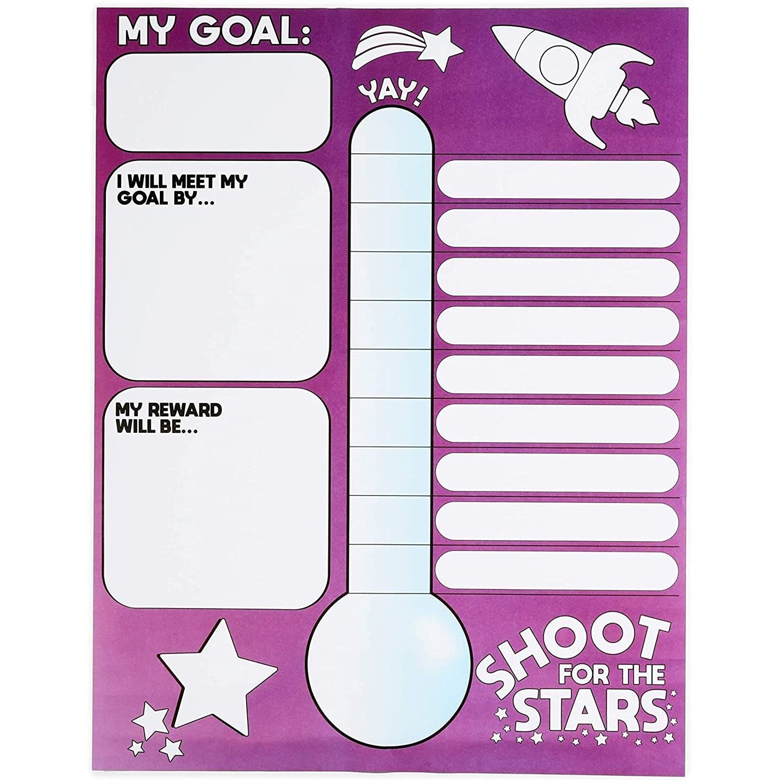 printable thermometer goal chart