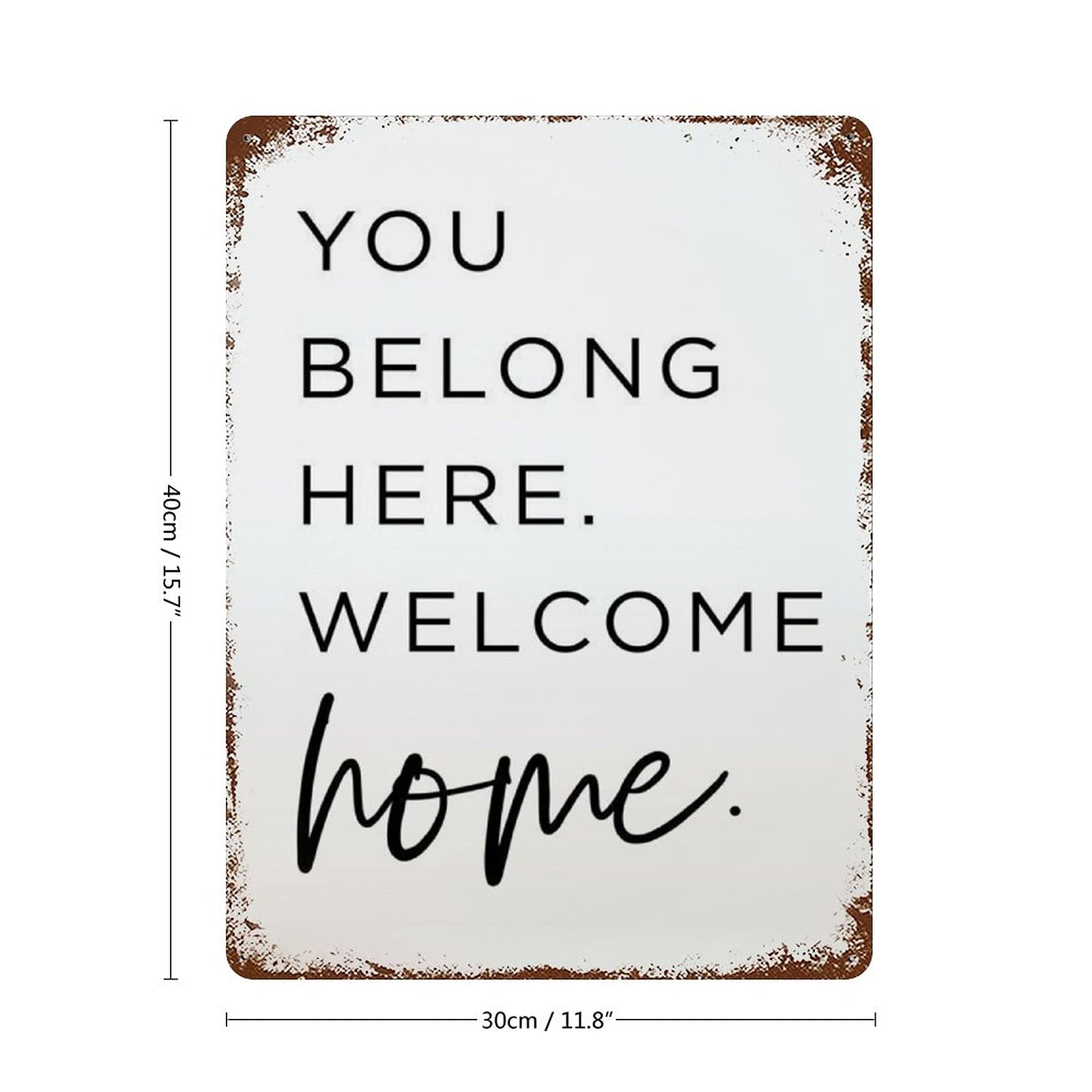 Amazon Graman You Belong Here Welcome Home Metal Print Tin 