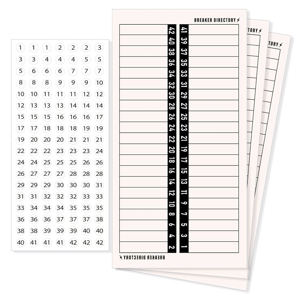 Amazon Grevosea 4 Sheets Breaker Panel Labels Electrical 