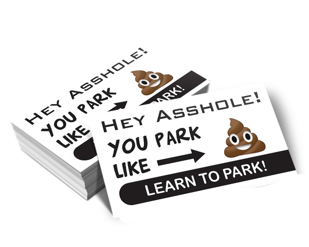 Amazon Hey You Park Like Crap Bad Parking Business Cards 
