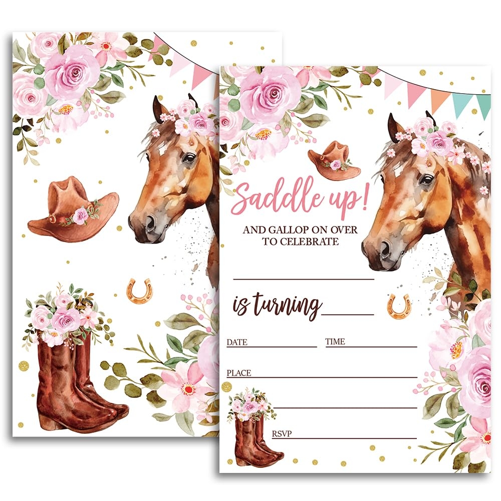 horse birthday invitations free printable